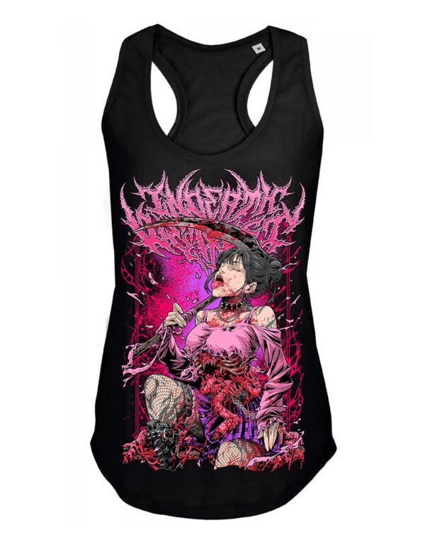 Debardeur Femme InDeathWeTrust Bloody Pink