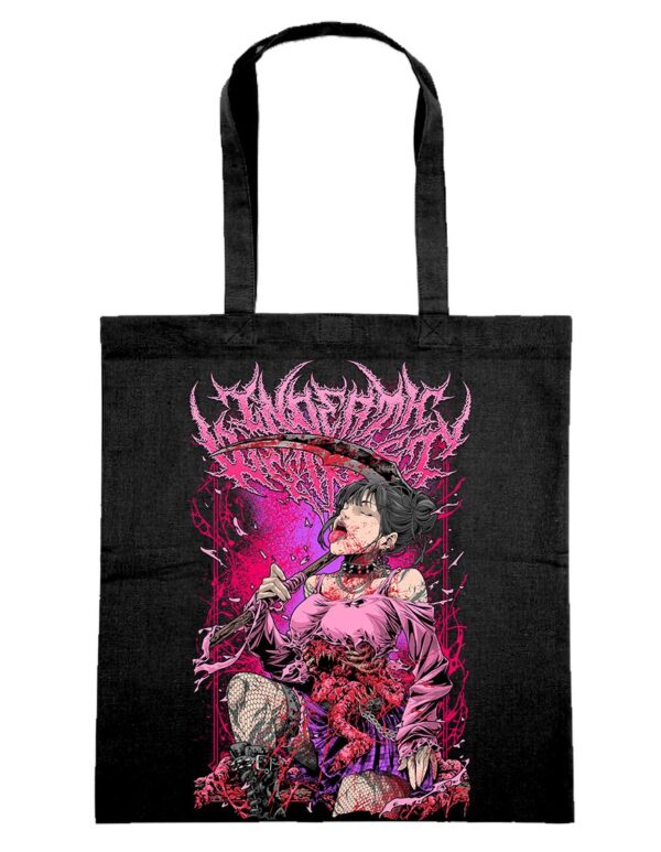 Tote Bag InDeathWeTrust Bloody Pink