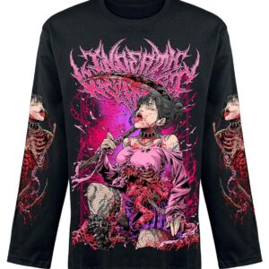 T-shirt Manches Longues InDeathWeTrust Bloody Pink