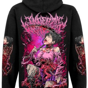 Sweat Zip Unisexe InDeathWeTrust Bloody Pink