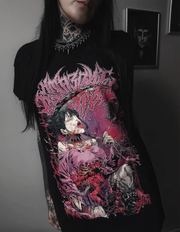 T-shirt Unisexe InDeathWeTrust Bloody Pink