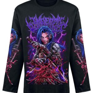 T-shirt Manches Longues Unisexe InDeathWeTrust Blue Katana