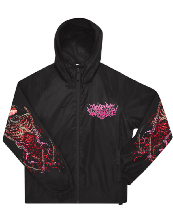 Coupe Vent InDeathWeTrust Bloody Pink