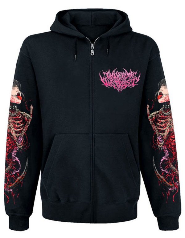 Sweat Zip Unisexe InDeathWeTrust Bloody Pink