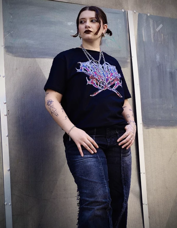 T-shirt Unisexe InDeathWeTrust Blue Katana