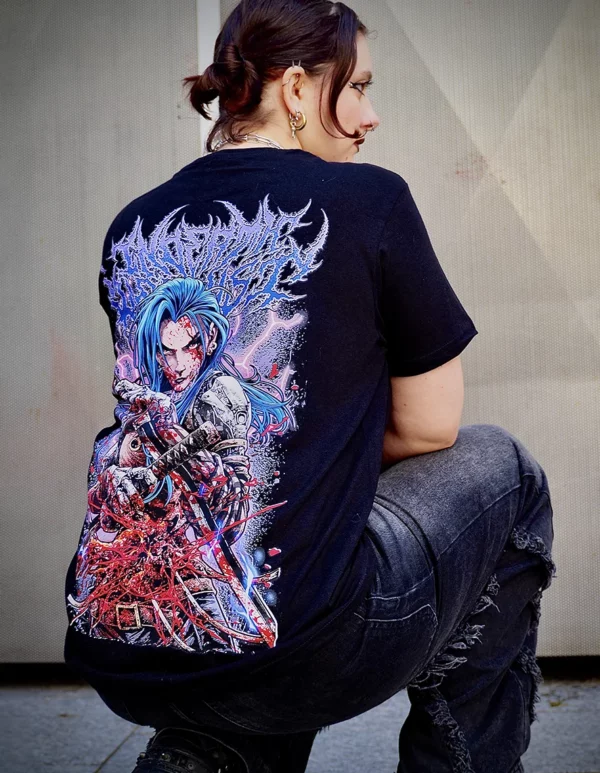 T-shirt Unisexe InDeathWeTrust Blue Katana