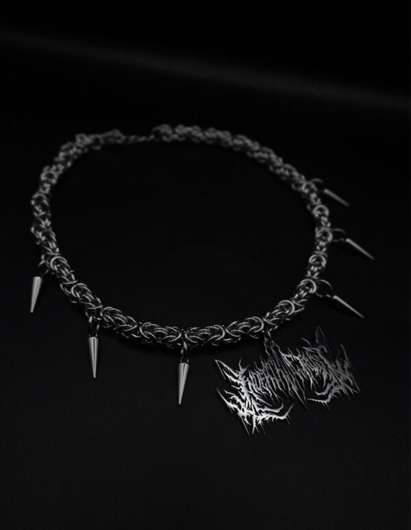Collier Choker InDeathWeTrust Logo