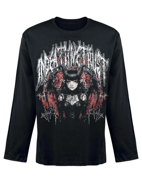 45f9603034a53d104564a65634af3437d4460f63-7.webp T-Shirt Manches Longues Unisexe InDeathWeTrust Red Demon