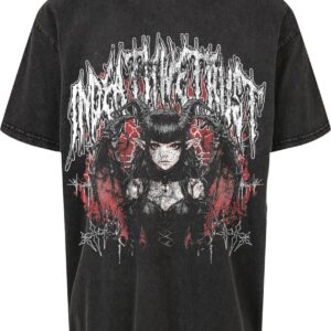6685a3b81cd0588672062750805285eaf28dc08b-4.jpg T-Shirt Oversize Unisexe Anthracite InDeathWeTrust Red Demon