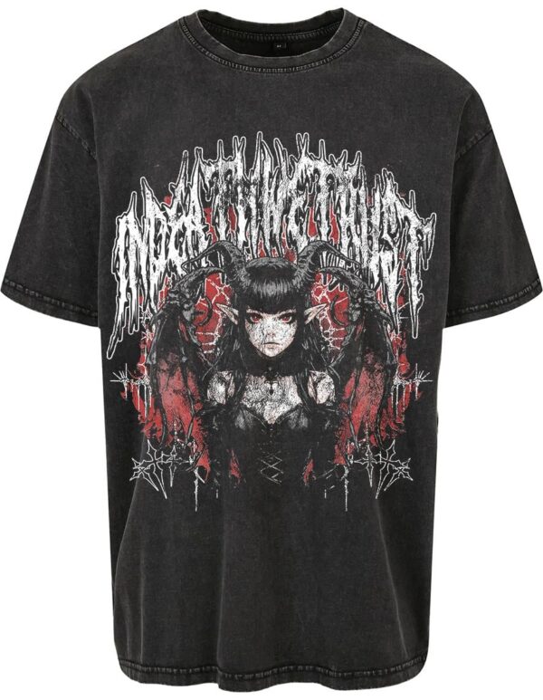 T-Shirt Oversize Unisexe Anthracite InDeathWeTrust Red Demon