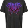 7e4d8cc34ac3141f2b17391c3bf8bfffab3ebf24-4.jpg T-Shirt Oversize Unisexe Anthracite InDeathWeTrust Blue Katana