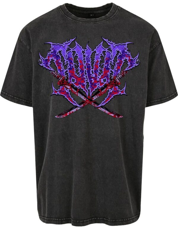 T-Shirt Oversize Unisexe Anthracite InDeathWeTrust Blue Katana